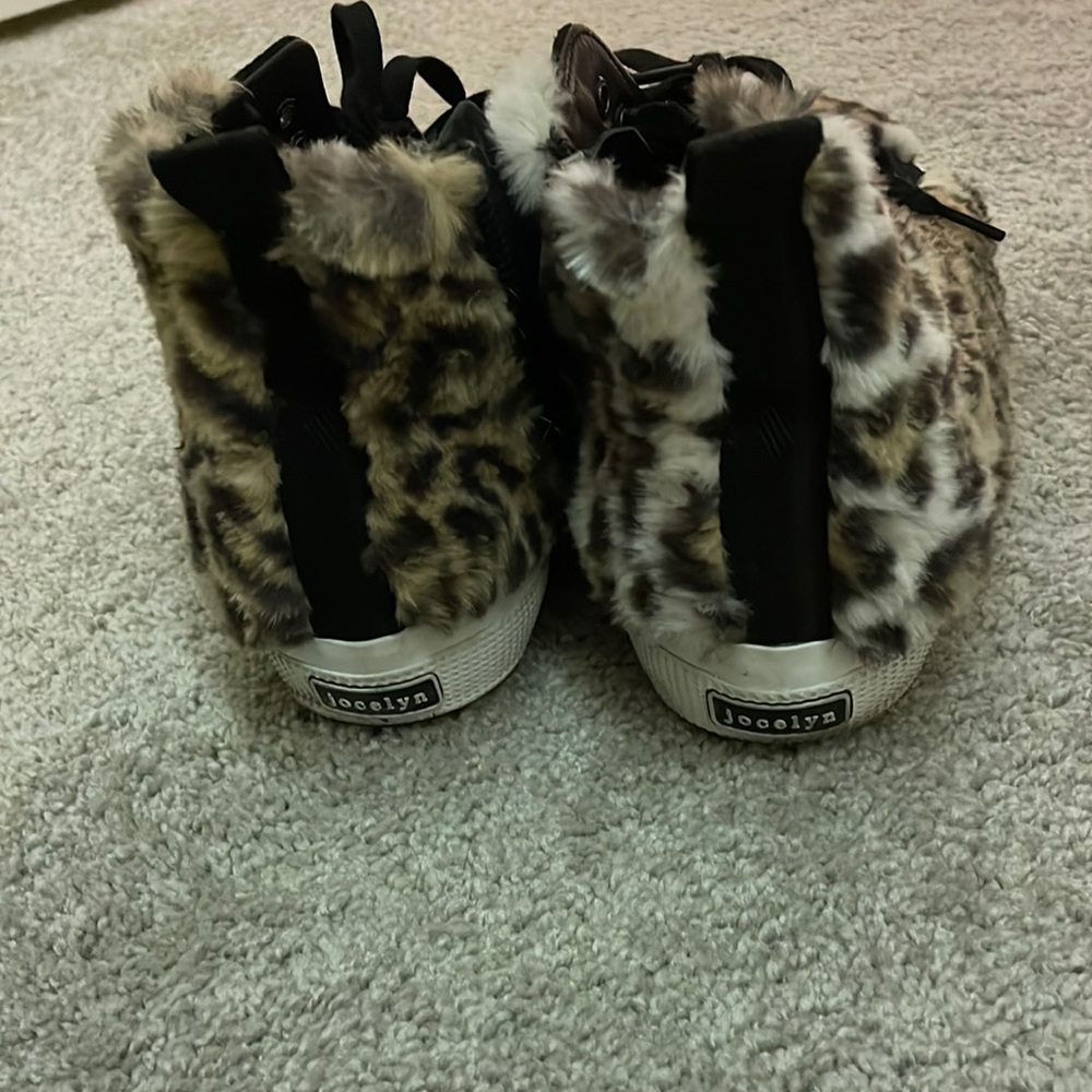 Superga x Jocelyn high top faux fur sneakers